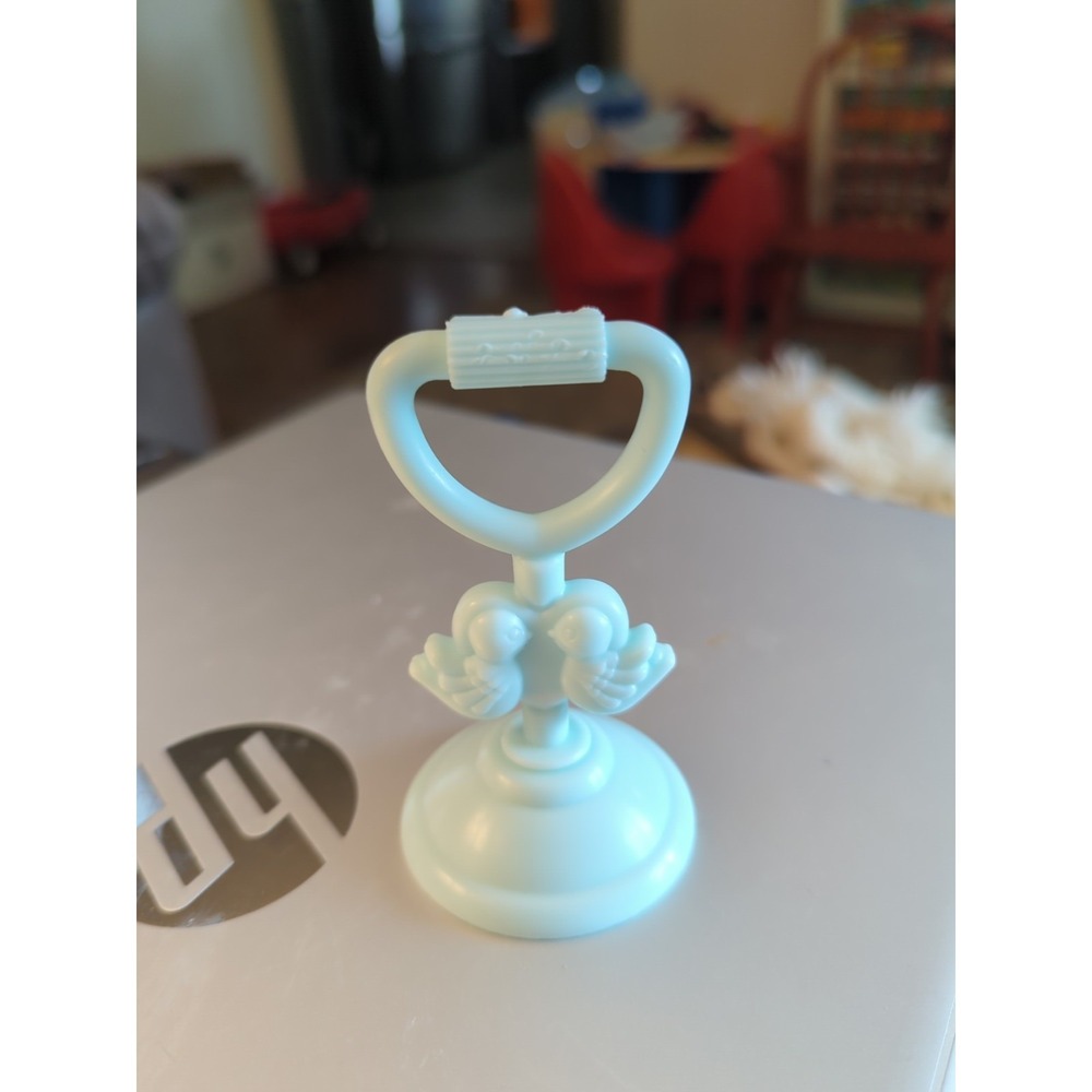 Vintage Hasbro Fairy Tails Bird Tricky Tails Perch Stand Pale Blue Replacement